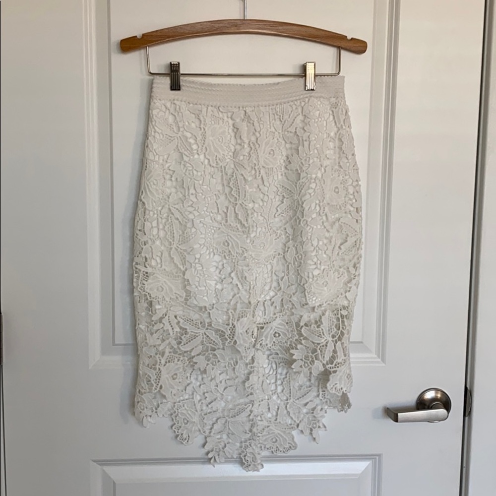 White lace skirt from Lush